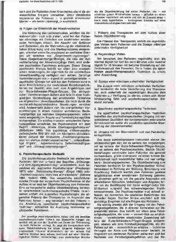 Vorschauseite 4: Grundzüge der psychotherapeutischen Sterbehilfe bei Krankenhauspatienten