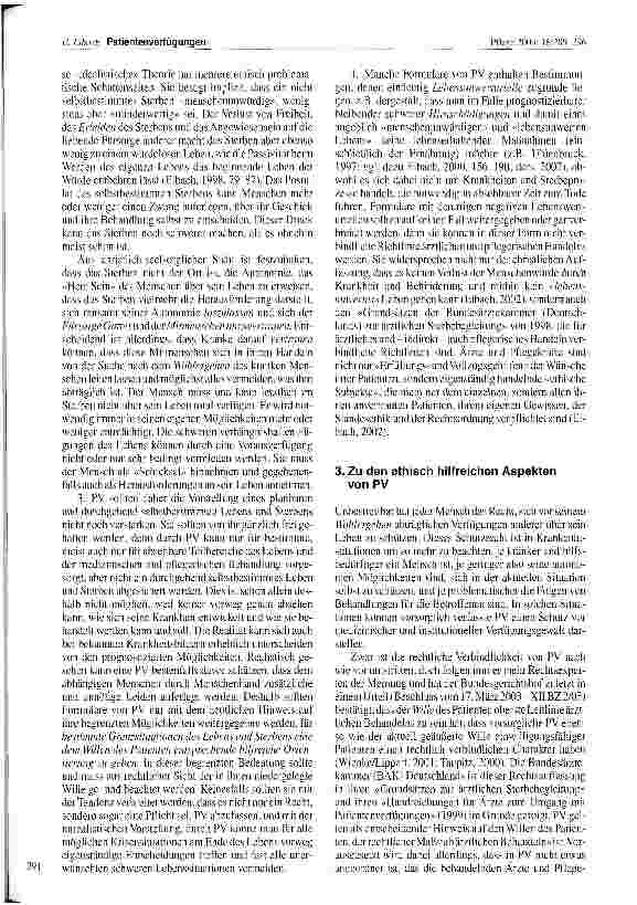 Vorschauseite 3: Patientenverfügungen (PV) - Überlegungen zum kritischen und verantwortungsbewussten Umgang
