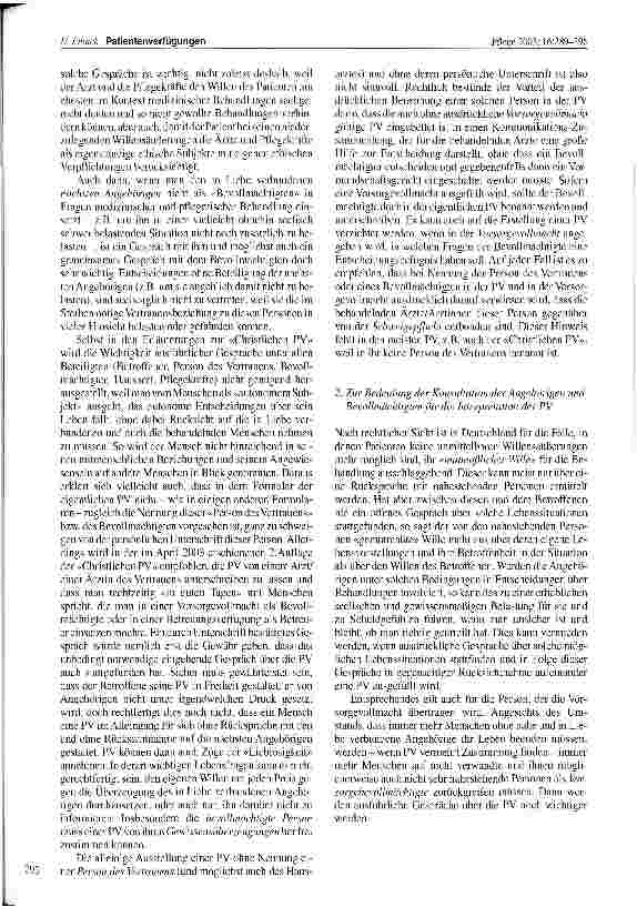Vorschauseite 5: Patientenverfügungen (PV) - Überlegungen zum kritischen und verantwortungsbewussten Umgang