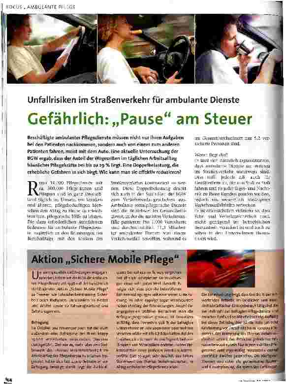 Vorschauseite 1: Gefährlich: Pause am Steuer