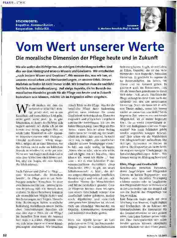 Vorschauseite 1: Vom Wert unserer Werte