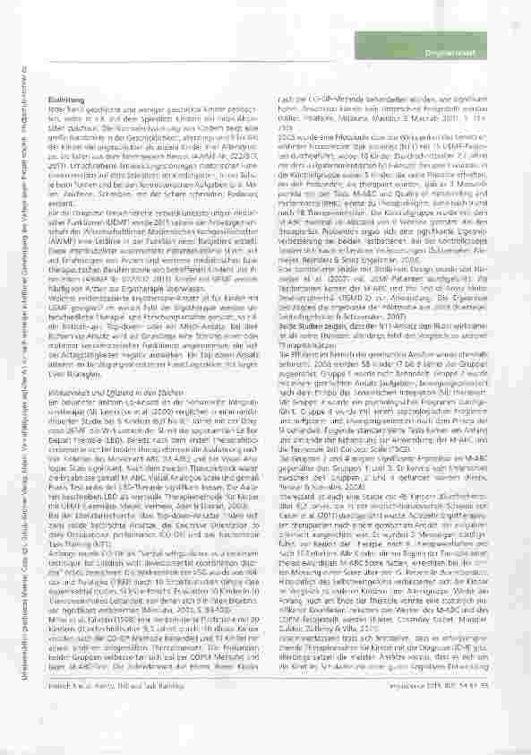 Vorschauseite 2: Wirksamkeit des Ability, Skill and Task Trainings (ASTT®) bei Kindern mit Umschriebener Entwicklungsstörung der motorischen Funktionen