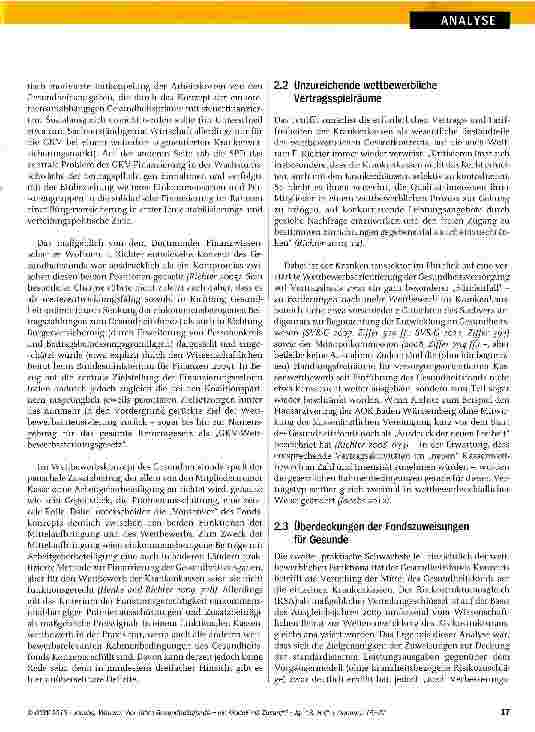 Vorschauseite 3: Vier Jahre Gesundheitsfonds ein Modell mit Zukunft?