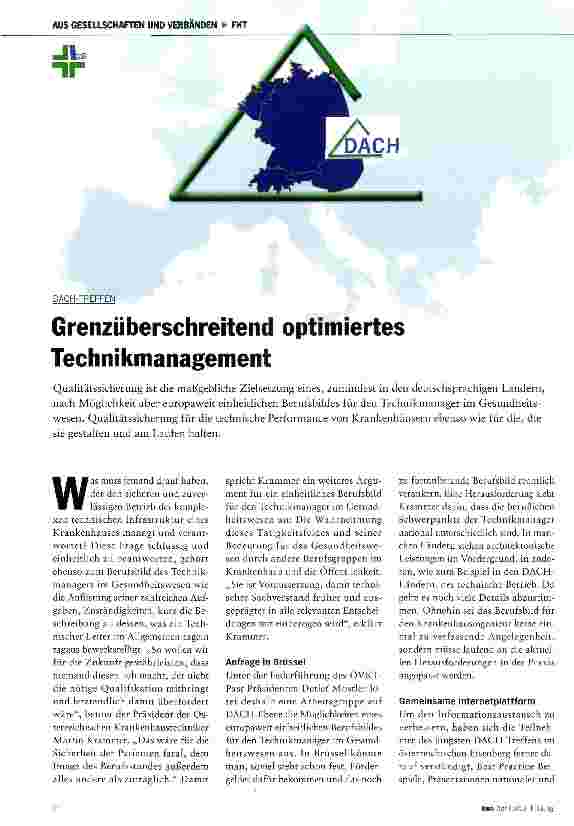 Vorschauseite 1: Grenzüberschreitend optimiertes Technikmanagement