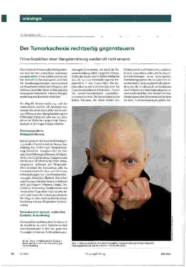 Vorschauseite 1: Der Tumorkachexie rechtzeitig gegensteuern