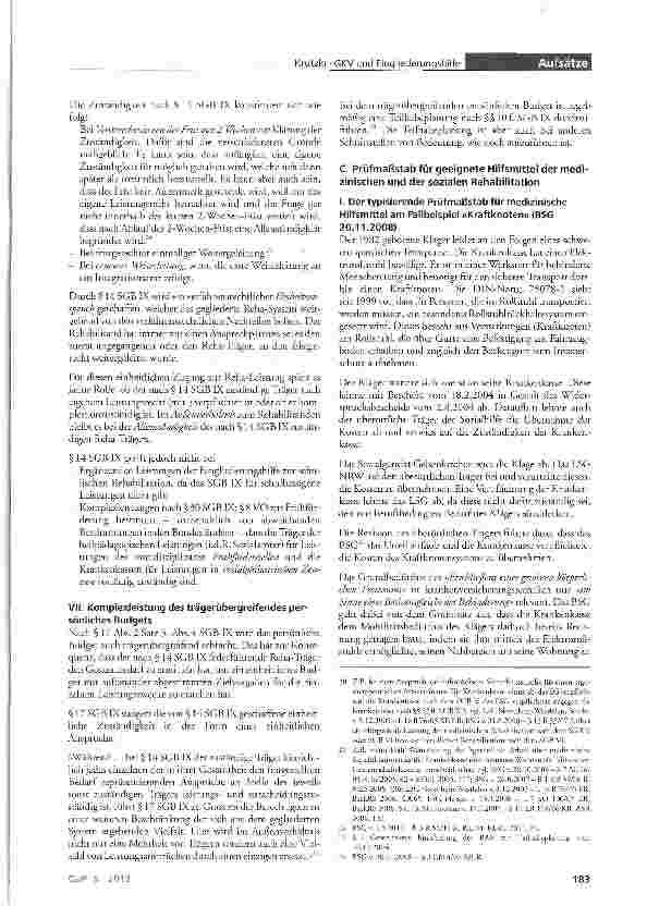 Vorschauseite 3: Medizinische Versorgung auf der Schnittstelle zwischen GKV und Eingliederungshilfe