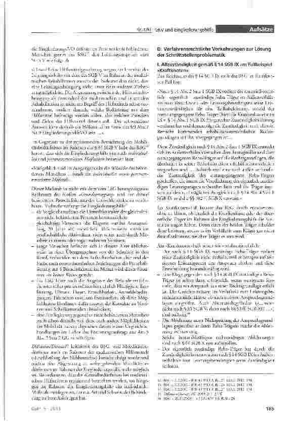 Vorschauseite 5: Medizinische Versorgung auf der Schnittstelle zwischen GKV und Eingliederungshilfe