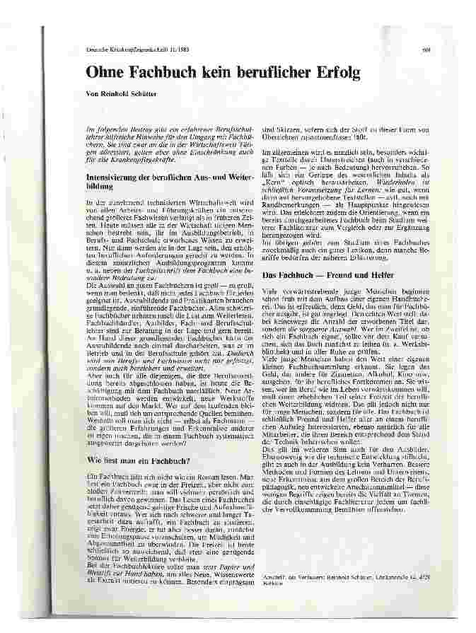 Vorschauseite 1: Ohne Fachbuch kein beruflicher Erfolg