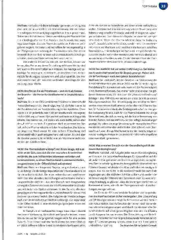 Vorschauseite 2: Pharmaindustrie muss sich freischwimmen