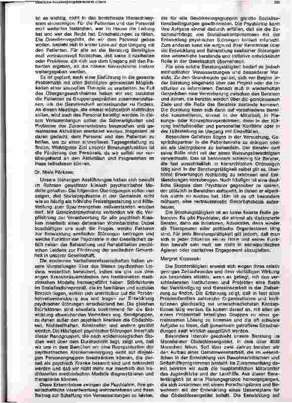 Vorschauseite 3: Praktische Erfahrungen in der Gemeindepsychiatrie Aus medizinischer Sicht - aus pflegerischer Sicht