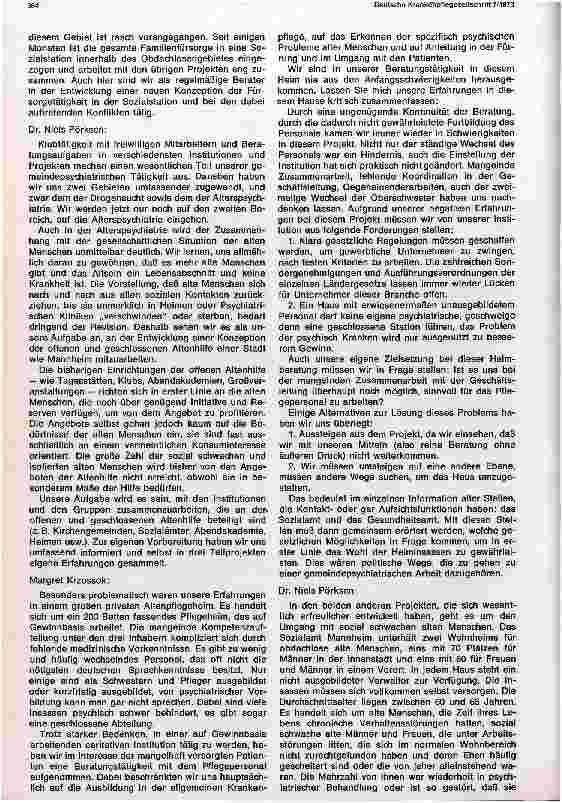 Vorschauseite 4: Praktische Erfahrungen in der Gemeindepsychiatrie Aus medizinischer Sicht - aus pflegerischer Sicht