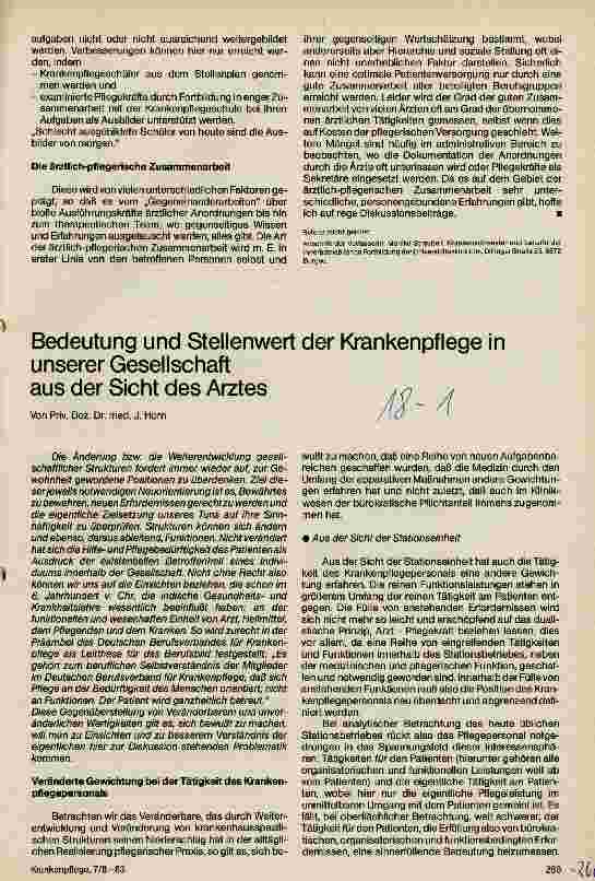 Vorschauseite 3: Bedeutung und Stellenwert der Krankenpflege in unserer Gesellschaft aus der Sicht der Krankenpflege