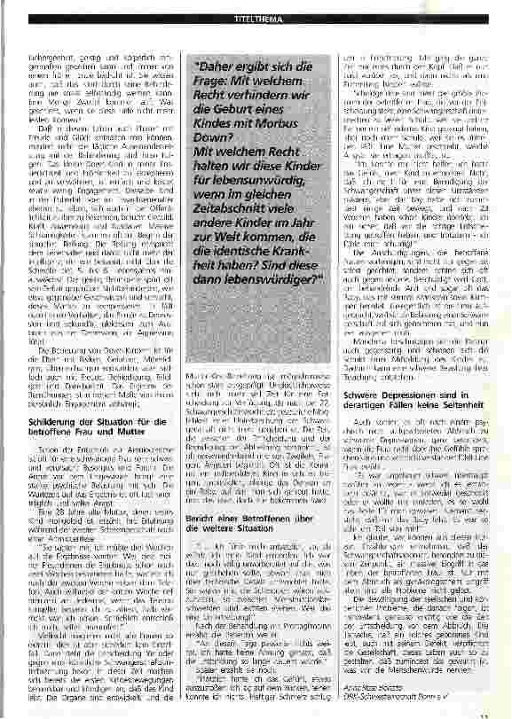 Vorschauseite 2: Genetische Indikation Ethische und psychosoziale Probleme beim Schwangerschaftsabbruch