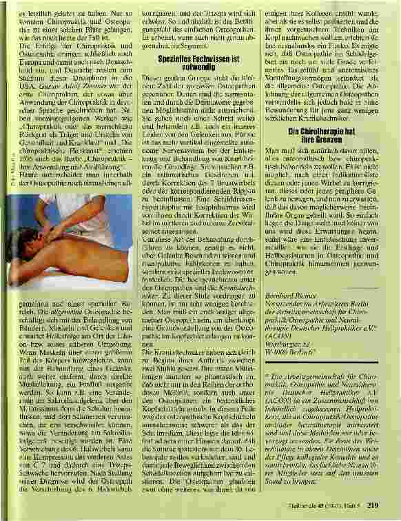 Vorschauseite 2: Möglichkeiten und Grenzen der Chirotherapie