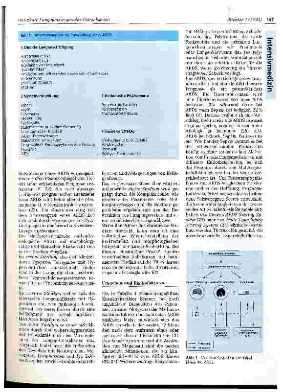 Vorschauseite 2: Das akute Lungenversagen des Erwachsenen