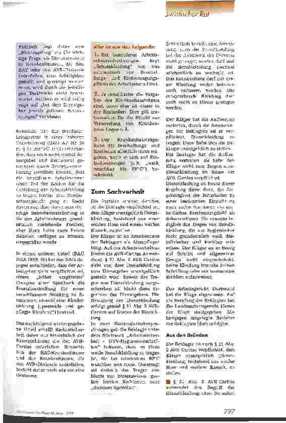 Vorschauseite 2: Arbeitgeberpflichten bei der Dienstkleidung