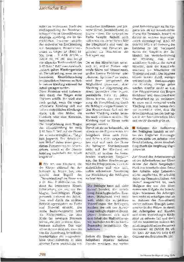 Vorschauseite 3: Arbeitgeberpflichten bei der Dienstkleidung