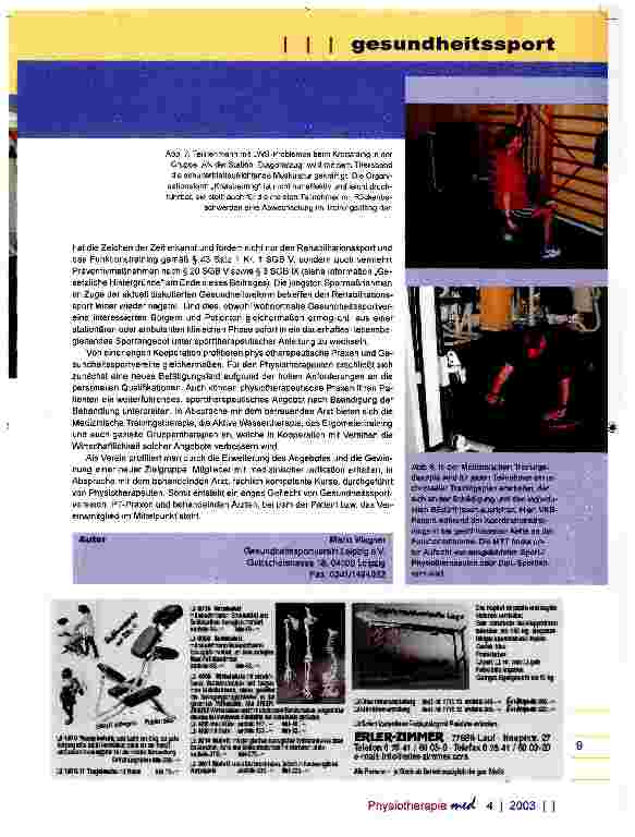 Vorschauseite 5: Kooperation mit Gesundheitsportvereinen