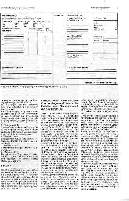Vorschauseite 4: Von einem krankheitsorientierten zu einem patientenorientierten Krankenpflegeunterricht 2. Teil und Schluß
