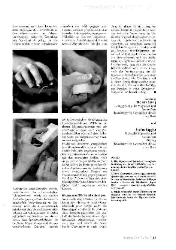 Vorschauseite 3: Sprachmitteln und interkulturelle Vermittlung im Gesundheitswesen