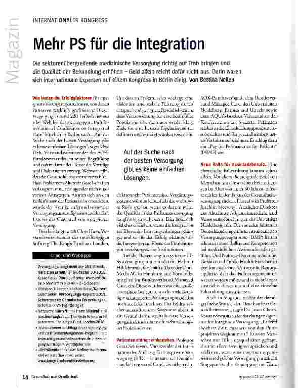 Vorschauseite 1: Mehr PS für die Integration