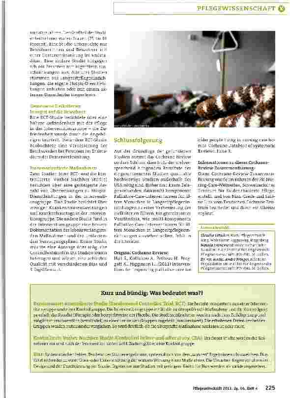 Vorschauseite 2: Verbesserung der Palliative Care in Pflegeheimen