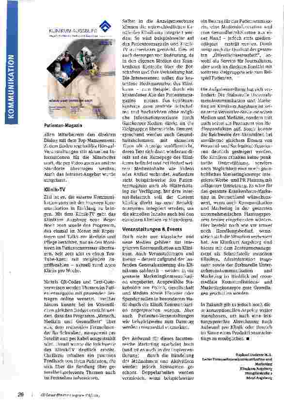Vorschauseite 3: Klinik-Kommunikation crossmedial integrieren