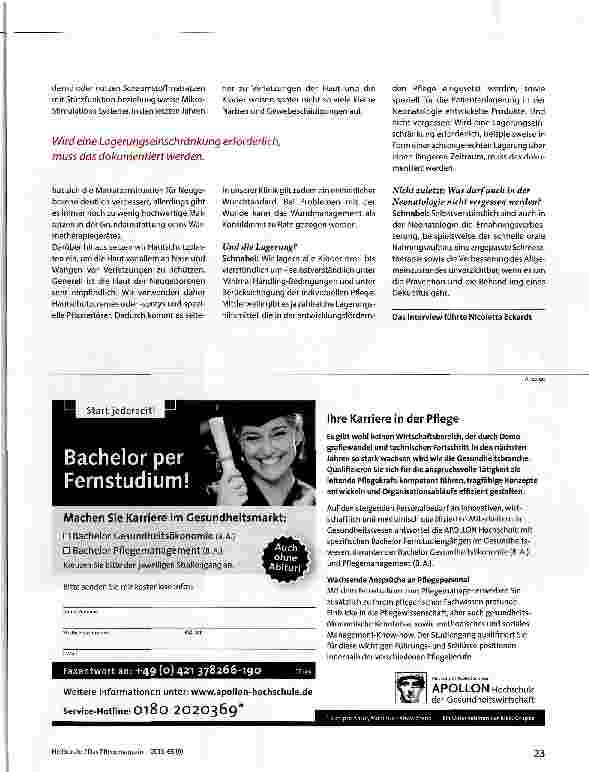Vorschauseite 3: Wechseldruckmatratzen reduzieren Dekubitusrisiko