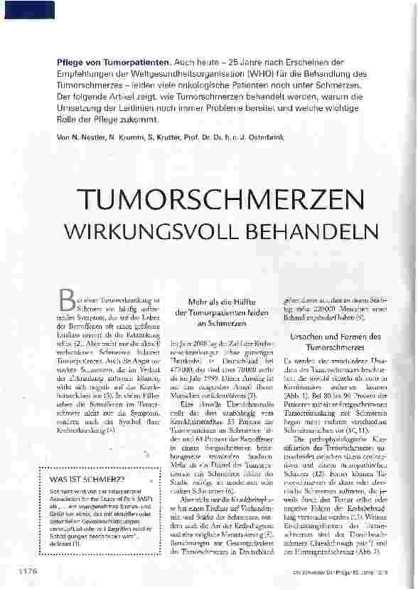 Vorschauseite 1: TUMORSCHMERZEN WIRKUNGSVOLL BEHANDELN