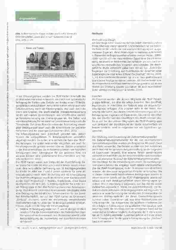 Vorschauseite 3: Betätigungsfelder von 7- und 8-jährigen Kindern. Eine Delphi-Befragung zur Weiterentwicklung des PEAP (Pädiatrisches Ergotherapeutisches Assessment und Prozessinstrument)