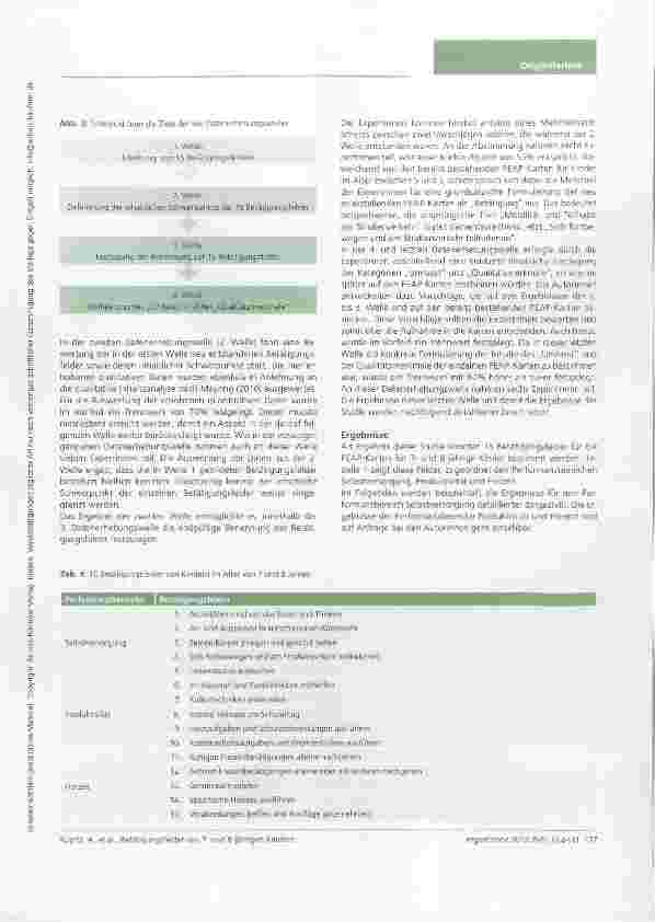 Vorschauseite 4: Betätigungsfelder von 7- und 8-jährigen Kindern. Eine Delphi-Befragung zur Weiterentwicklung des PEAP (Pädiatrisches Ergotherapeutisches Assessment und Prozessinstrument)