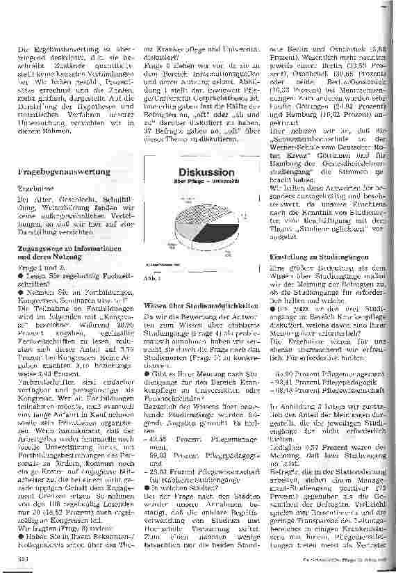 Vorschauseite 2: Einstellungen und Informationsstand des Pflegepersonals zu Pflegestudiengängen