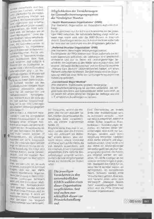 Vorschauseite 3: American Dream oder Taste it all! Das US-Gesundheitswesen soll reformiert werden - bedenkenswerte Ansätze auch für Deutschland?