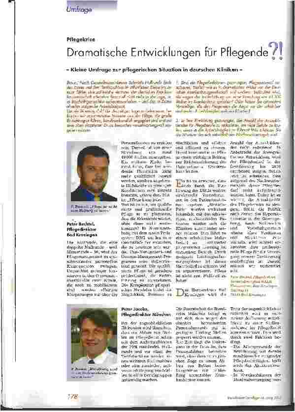 Vorschauseite 1: Dramatische Entwicklung für Pflegende?!