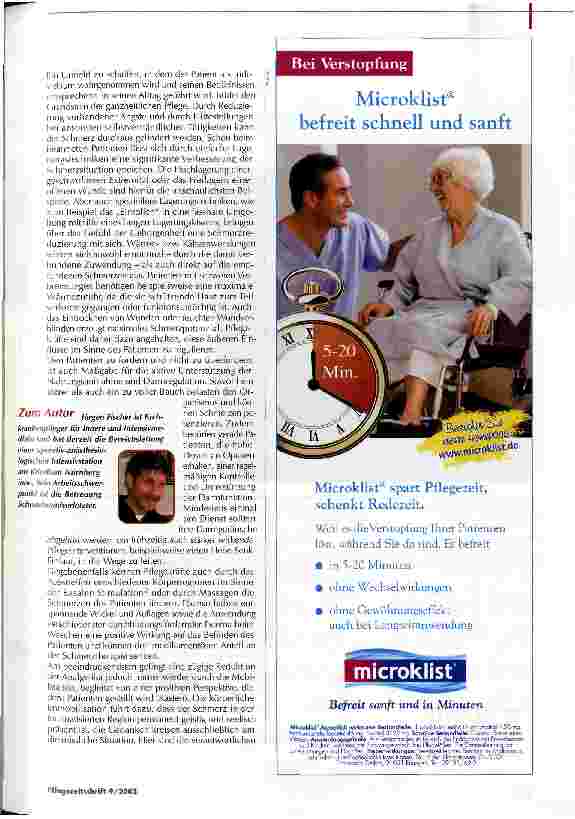 Vorschauseite 4: Pflege - ein Schlüssel zur Analgesie