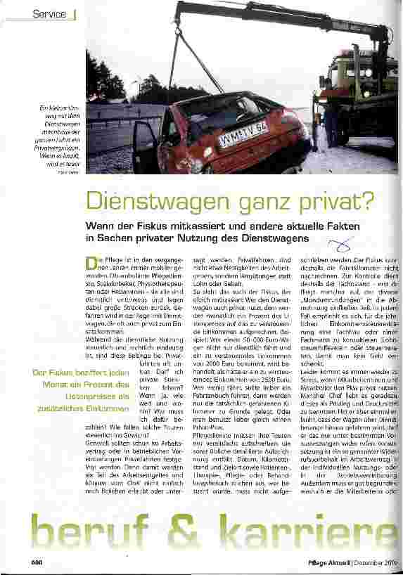 Vorschauseite 1: Dienstwagen ganz privat?