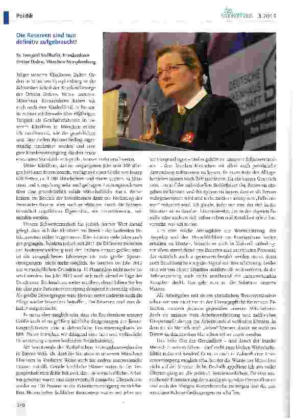 Vorschauseite 4: Krankenhäuser im Dialog mit der Politik