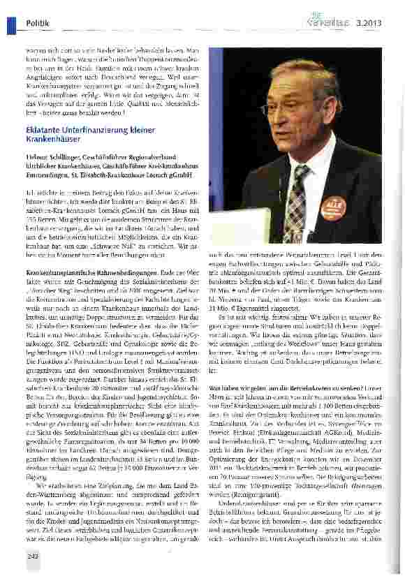 Vorschauseite 6: Krankenhäuser im Dialog mit der Politik