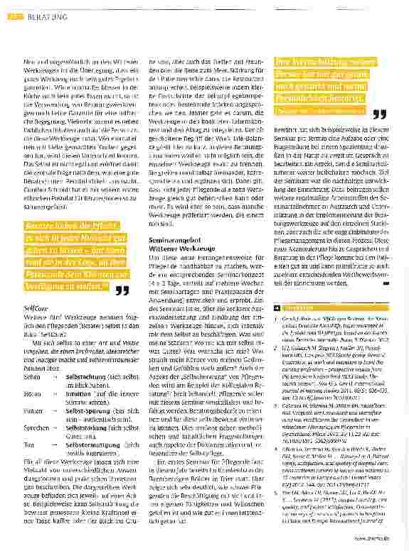 Vorschauseite 4: Wie kann Beratung in der Pflege gelingen?