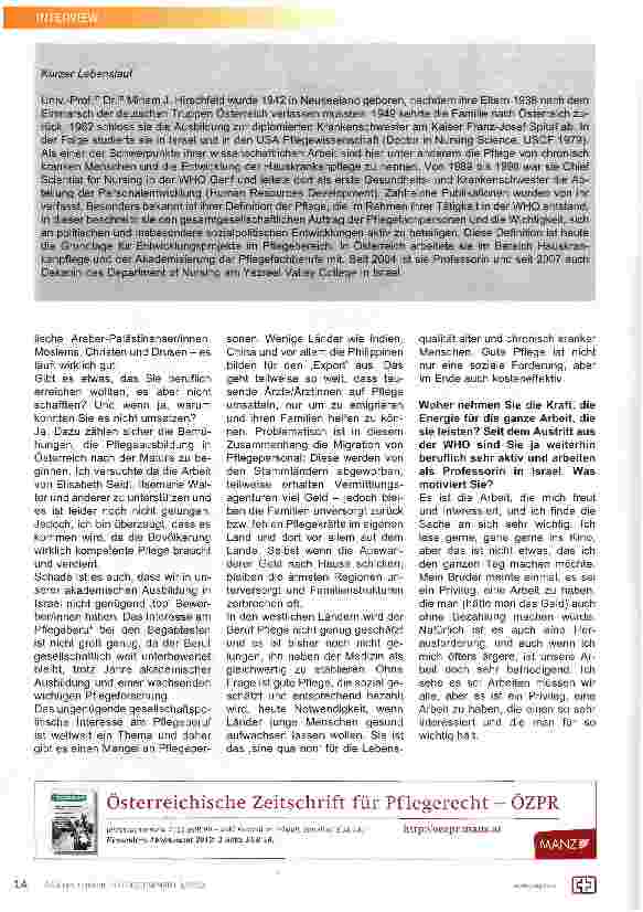 Vorschauseite 3: Preisträgerin im Gespräch: Miriam J. Hirschfeld