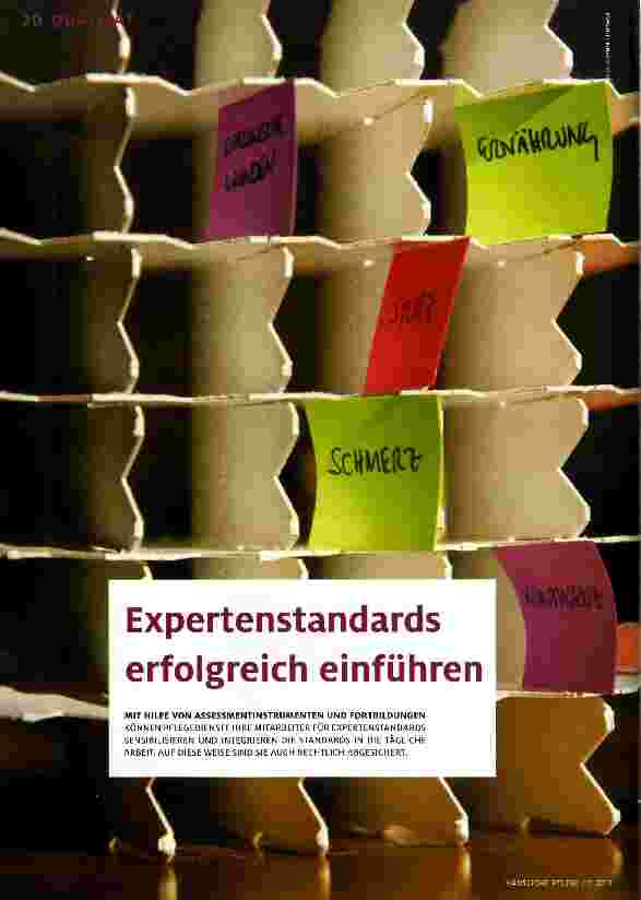 Vorschauseite 1: Expertenstandards erfolgreich einführen