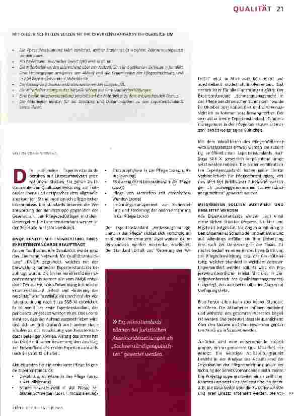 Vorschauseite 2: Expertenstandards erfolgreich einführen