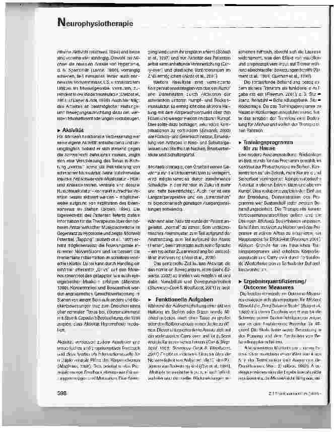 Vorschauseite 4: Evidenzbasierte Neurophysiotherapie - Befund, Behandlungsplan und klinisch-experimentelle Evidenzbasierung des zweiwöchigen Behandlungsabschnittes eines Multiple Sklerose Patienten