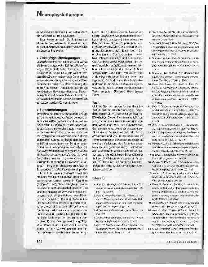 Vorschauseite 5: Evidenzbasierte Neurophysiotherapie - Befund, Behandlungsplan und klinisch-experimentelle Evidenzbasierung des zweiwöchigen Behandlungsabschnittes eines Multiple Sklerose Patienten