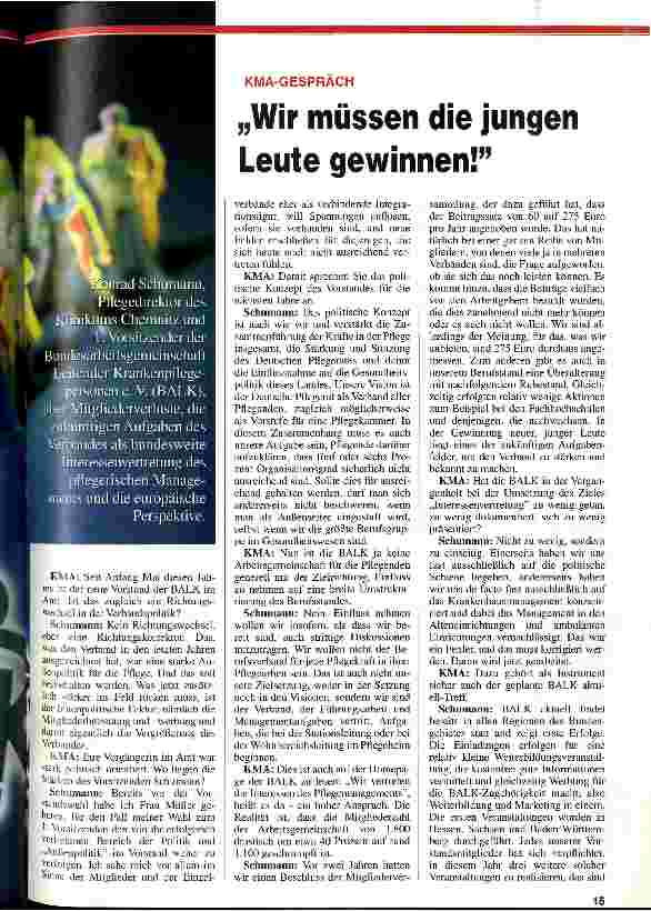 Vorschauseite 1: Wir müssen die jungen Leute gewinnen!