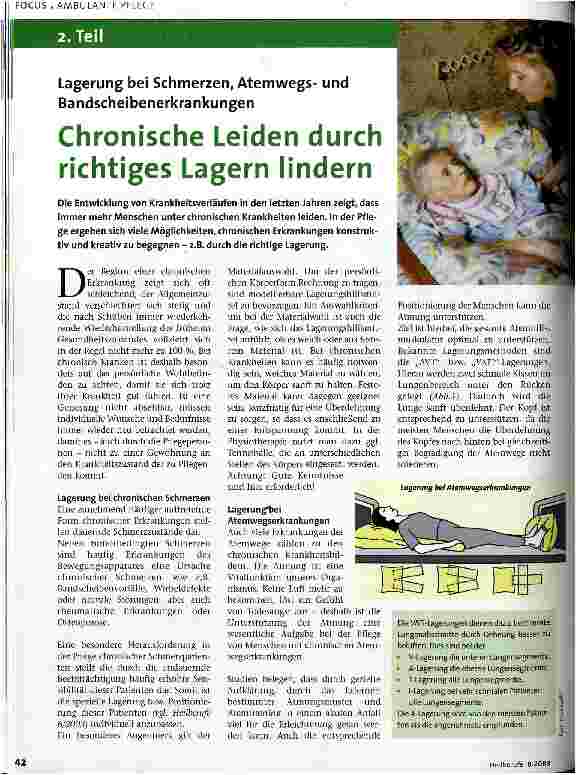Vorschauseite 1: Chronische Leiden durch richtiges Lagern lindern 2. Teil