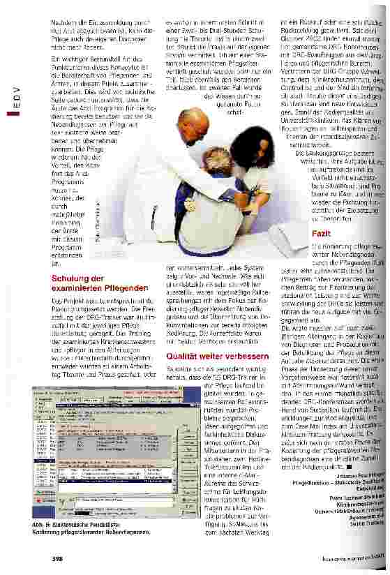 Vorschauseite 4: Beitrag der Pflege zu den DRGs Kodierung pflegerelevanter Nebendiagnosen im Universitätsklinikum Freiburg
