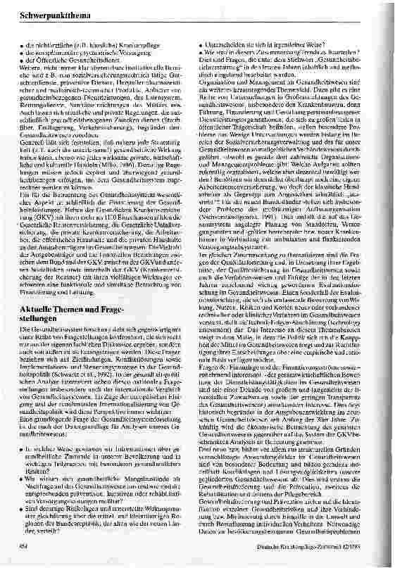 Vorschauseite 2: Gesundheitssystemforschung (G) Standort und Perspektiven