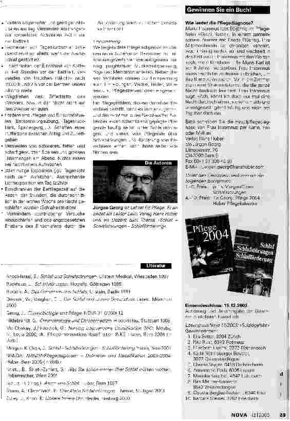 Vorschauseite 4: Schlaf, Schlafstörungen und Schlafförderung bei alten Menschen