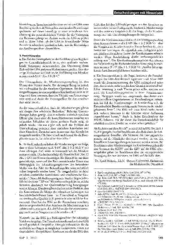 Vorschauseite 3: Mindestmengen bei Knie-TEP-Behandlungen
